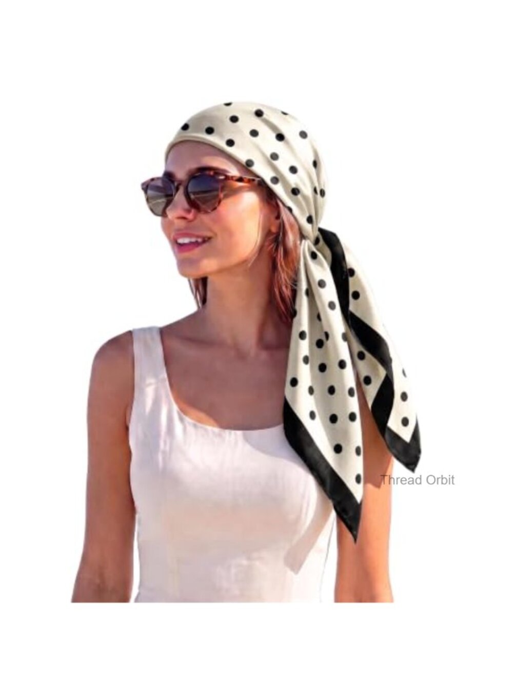 Large Square Satin-Like Hair Scarf Wrap Bandana for Women
